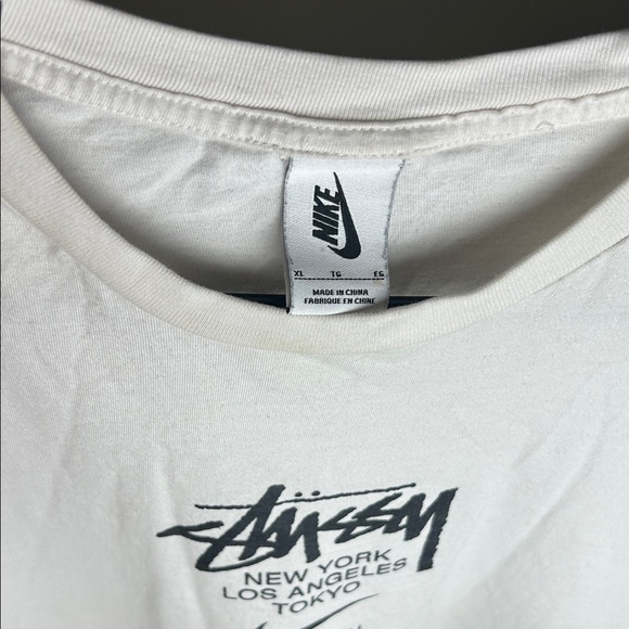 Nike x Stussy international White Tee with Black Logo - Picture 3 of 6